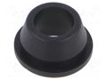 Grommet; Ømount.hole: 12mm; Øhole: 8mm; black; Panel thick: max.2mm ESSENTRA ESS-10091012