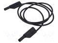Test lead; 32A; banana plug with axial socket 4mm,both sides HIRSCHMANN T&M MLSWS100/2.5SW