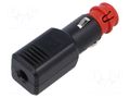 Cigarette lighter plug; screw terminal; Sup.volt: 12÷24VDC; 15A PRO CAR PROCAR-67772115