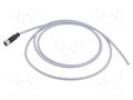 Connector: M12; plug; female; PIN: 5; straight; cables; 2m HARTING C21320000000037