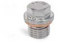 Hexagon head screw plug; with seal; Thread: M18; Gasket: copper ELESA+GANTER DIN910-A4M18X1.5AC