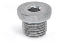 Hexagon head screw plug; with seal; Thread: M8; Gasket: aluminium ELESA+GANTER DIN908-A4M8X1AA