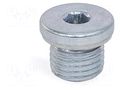 Hexagon head screw plug; with seal; Thread: G 3/8"; DIN 908 ELESA+GANTER DIN908-ST-G3/8-AN