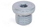 Hexagon head screw plug; with seal; Thread: G 3/8"; DIN 908 ELESA+GANTER DIN908-ST-G3/8-AN