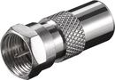 F Adapter: F Plug > Coax Plug, zinc - copper adapter plug 11625