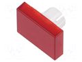 Actuator lens; 16mm; 51; red; plastic; Face dim: 15.3x21.5mm EAO 51-901.2