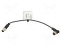 Cable: for sensors/automation; PIN: 4; plug; PUR; 0.3m HARTING C21320000000069