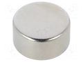 Magnet: permanent; neodymium; 33N; Ø: 12mm; H: 6mm ELESA+GANTER GN55.2-ND-12-6