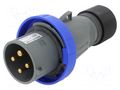 Connector: AC supply 3-phase; plug; male; PIN: 4; 32A; 250V; IP&S AMPHENOL 2CMA101105R1000