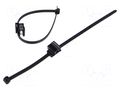 Cable tie; with fixing lugs,with fixing for edges; L: 200mm HELLERMANNTYTON T50ROSEC5A-W-BK