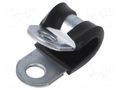 Fixing clamp; ØBundle : 10mm; W: 20mm; steel; Cover material: EPDM KALE CC-D1-10X20-W1EPDM