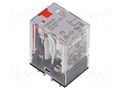 Relay: electromagnetic; 4PDT; Ucoil: 24VAC; Icontacts max: 6A; MY4 OMRON MY4IN-GS-R-24AC