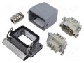Connector: HDC; male + female; HE; PIN: 6; 24A; 500V; 6+PE; size 3 WEIDMÜLLER KIT-HE06.101M