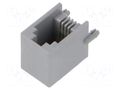 Connector: RJ9; socket; PIN: 4; 4p4c; on PCBs,PCB snap; THT ADAM TECH MTJ-442BX2
