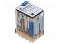 Relay: electromagnetic; 4PDT; 110VDC; 7A/250VAC; plug-in; 55.34 FINDER 55.34.9.110.0094