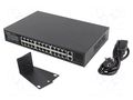 Switch Ethernet; IEC C14,RJ45 socket x26; Gigabit Ethernet LANBERG RSFE-24P-2C-250