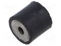 Vibration damper; M5; Ø: 16mm; rubber; L: 15mm; Shore hardness: 55±5 ELESA+GANTER EG-410219