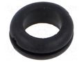 Grommet; Ømount.hole: 12mm; Øhole: 10mm; black; 0÷80°C; PVC ESSENTRA ESS-10284216