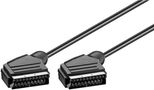 Scart Connection Cable, nickel-plated, ø 7 mm, 1.5 m, black - SCART male (21-pin) > SCART male (21-pin) 11702