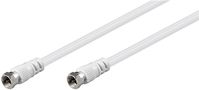 SAT Antenna Cable (<70 dB), Double Shielded, 5 m, white - F plug > F plug 11725