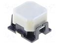 Switch: keypad; Pos: 2; SPST-NO; 0.05A/16VDC; white; SMT; 3.5N; B3AL OMRON Electronic Components B3AL-1003P