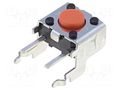 Microswitch TACT; SPST-NO; Pos: 2; 0.05A/24VDC; THT; none; 2.55N OMRON Electronic Components B3F-3105
