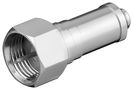 Terminating Resistance F, 75 Ohm with DC Block - terminating resistor with zinc F connector 11948