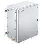 Ex metal housing, 300 x 400 x 150 mm, electropolished, Flange plate: Yes, Bottom, left, right, 4 hinges and M6 hex-head slotted screws SW10 Weidmuller 1194930000 04032248977680