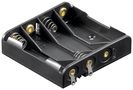 4x AAA (Micro) Battery Holder, black - Solder tail (U) 11989