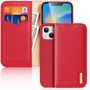 Dux Ducis Hivo Leather Flip Cover Genuine Leather Wallet for Cards and Documents iPhone 14 Plus Red, Dux Ducis 6934913033012 6934913033012