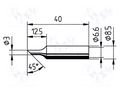 Tip; hoof; 3mm; for  soldering iron,for soldering station ERSA ERSA-0832TDLF