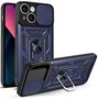 Hybrid Armor Camshield case for iPhone 13 armored case with camera cover blue, Hurtel 5907769349997 5907769349997