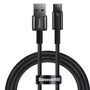 Baseus Tungsten Gold cable USB-A - USB-C 480Mb/s 100W 1m black (CAWJ000001), Baseus 6932172618087 6932172618087