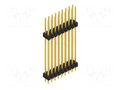 Connector: pin strips; pin header; male; PIN: 18; 3A; 250V; THT; 2x9 FISCHER ELEKTRONIK SL14.310.18.G