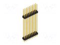 Connector: pin strips; pin header; male; PIN: 18; 3A; 250V; THT; 2x9 FISCHER ELEKTRONIK SL14.365.18.G