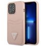 Guess GUHCP13LPSATPP iPhone 13 Pro / 13 6.1 &quot;pink / pink hardcase SaffianoTriangle Logo Cardslot, Guess 3666339048143 3666339048143
