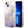 Guess GUHCP14MLFLSU iPhone 14 Plus 6.7 &quot;violet / purple hardcase Flower Liquid Glitter, Guess 3666339088392 3666339088392