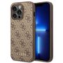 Guess iPhone 14 Pro Max 4G Metal Gold Logo Series Case - Brown, Guess 3666339094102 3666339094102