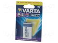 Battery: lithium; 6F22; 9V; 1200mAh; non-rechargeable; 1pcs. VARTA BAT-6F22/V