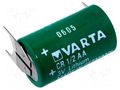 Battery: lithium; 1/2AA,1/2R6; 3V; 950mAh; non-rechargeable VARTA MICROBATTERY BAT-CR1/2AA-PCB