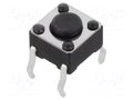 Microswitch TACT; SPST; Pos: 2; 50mA/12VDC; THT; none; 1.6N; 6x6mm Same Sky TS026643BK160LCRD