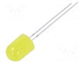 LED; yellow; 8mm; 220÷330mcd; 30°; Front: convex; 2.1÷2.6VDC; 78mW OPTOSUPPLY OSY5JA8B34B