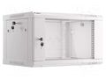Enclosure: rack cabinet; Standard: 19"; 6U; grey; Z: 450mm; X: 600mm LANBERG WF01-6406-10S