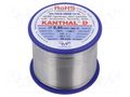 Resistance wire; 4.07Ω/m; -100÷1300°C; 0.25kg; Øout: 0.65mm; 23SWG KANTHAL KANTHAL-D-0.65/250