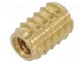 Threaded insert; brass; M2; BN 37915; L: 4.8mm; for plastic TAPPEX KVT-136M2