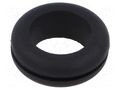 Grommet; Ømount.hole: 12mm; Øhole: 10mm; black; -40÷125°C; EPDM ESSENTRA ESS-10284728