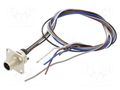 Connector: M12; socket; male; 2A; 60V; PIN: 5; IP67; straight; cables LUTRONIC 1230-05-TF1CW00405