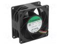 Fan: DC; axial; 12VDC; 80x80x38mm; 63.4dBA; ball; Out: PWM; 11200rpm SUNON PF80381B1-S9H