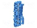 Splice terminal: rail; for DIN rail mounting; spring clamp; blue WAGO 2002-1404