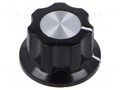 Knob; with flange; bakelite; Øshaft: 6.1mm; Ø15.7x11.5mm SR PASSIVES G19-S/6